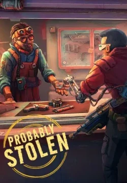 Постер игры Probably Stolen – симулятор магазина в киберпанке